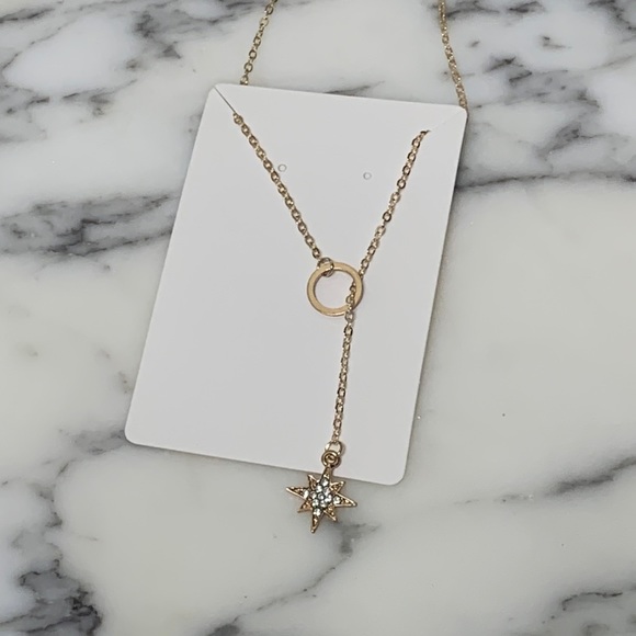 Five Star Rhinestone Necklace - Picture 7 of 7